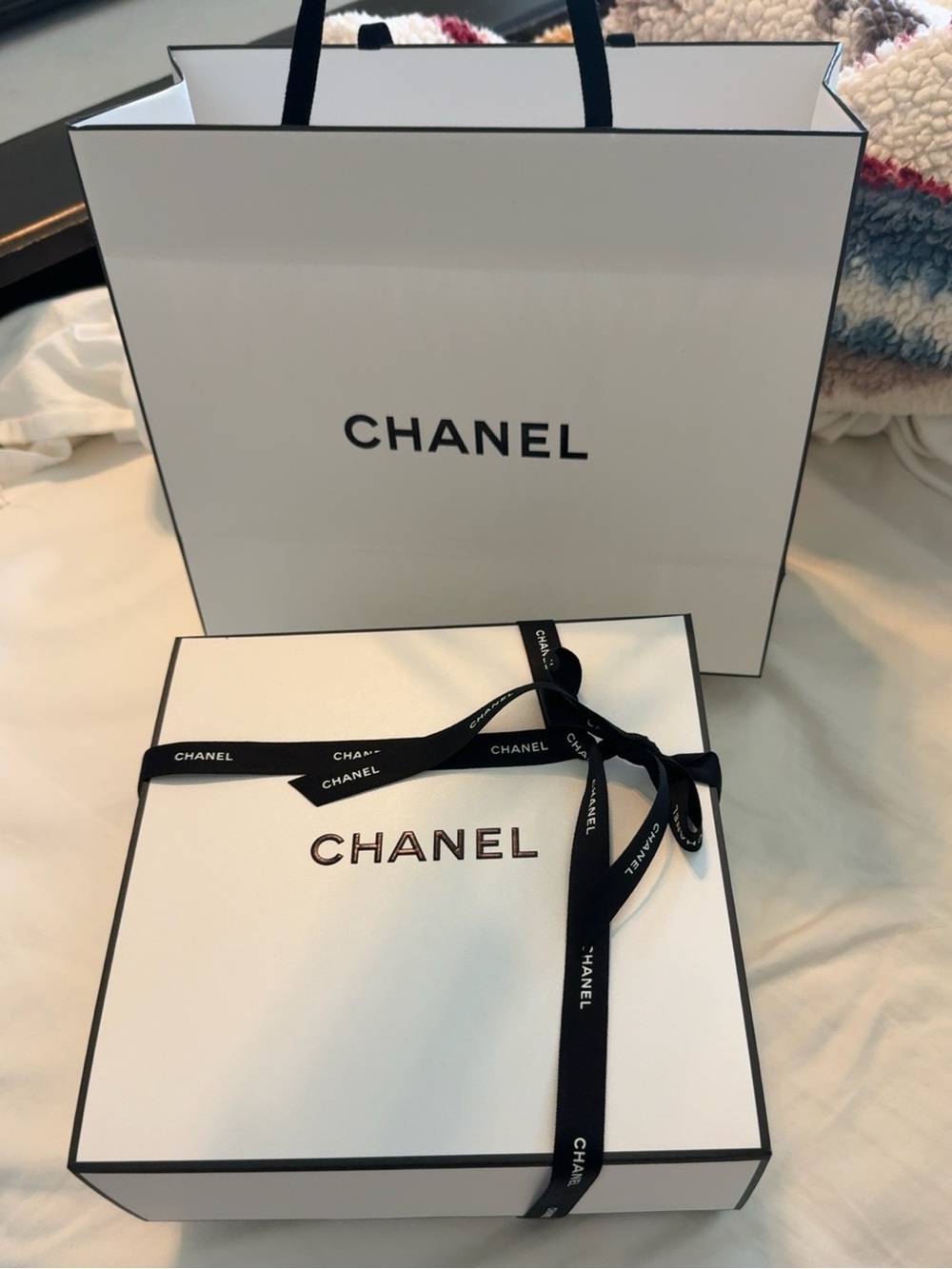 CHANEL Gift Box, Shopping Bag, Ribbon  & Camellia Tissue Packaging
